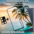 Miniatyrbild 4 av 5: 1-Pack Samsung A51 (5G) Skärmskydd & 1-Pack linsskydd - Härdat Glas 9H - Super kvalitet 3D