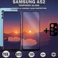Miniatyrbild 1 av 5: 1-Pack Samsung A52 Skärmskydd & 1-Pack linsskydd - Härdat Glas 9H - Super kvalitet 3D