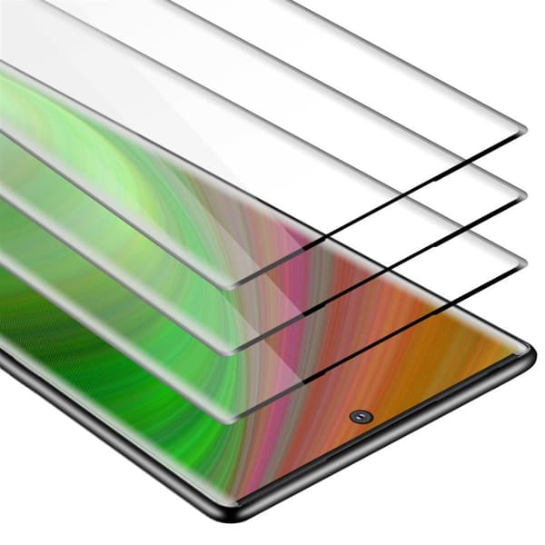 3x Skjermbeskytter Skärmskyddtil til Samsung Galaxy NOTE 10 PLUS Herdet Skjermglass Full Skjerm
