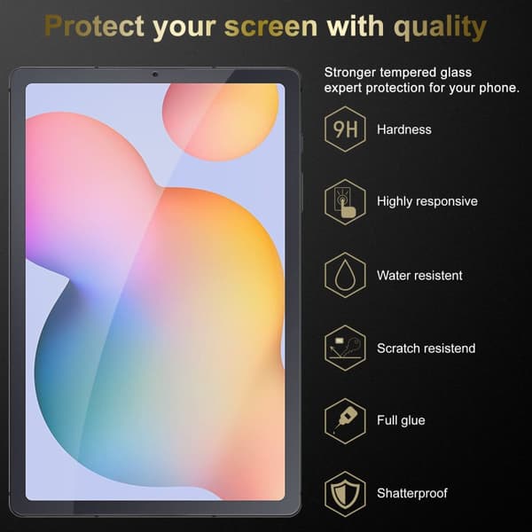 3x Skjermbeskytter Skärmskyddtil til Samsung Galaxy Tab S6 LITE (10.4 Toll) Herdet Skjermglass Nettbrett
