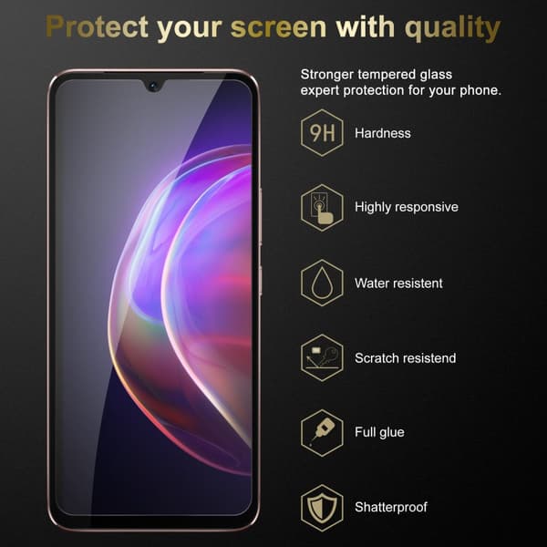 Skjermbeskytter Skärmskyddtil til Vivo V21 4G / 5G Herdet Skjermglass Full Skjerm