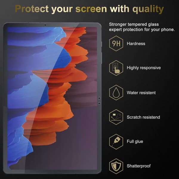 3x Skjermbeskytter Skärmskyddtil til Samsung Galaxy Tab S7 (11 Toll) Herdet Skjermglass Nettbrett