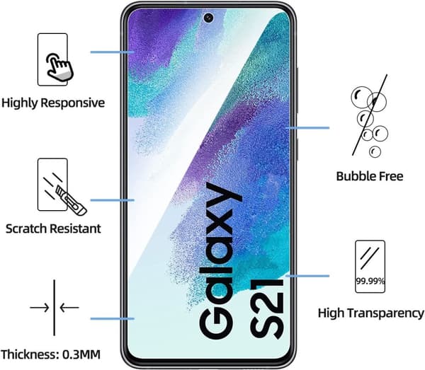 INF Skärmskydd Samsung Galaxy S21 härdat glas 3-pack