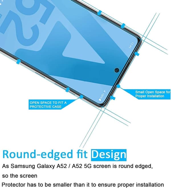 INF Skjermbeskytter i herdet glass for Samsung Galaxy A52/A52 5G/A52S 5G