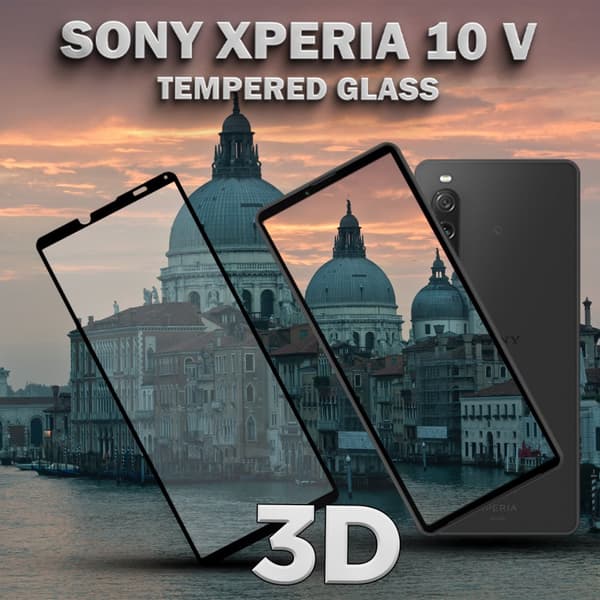 Sony Xperia 10 V - Härdat Glas 9H - Super Kvalitet 3D Skärmskydd
