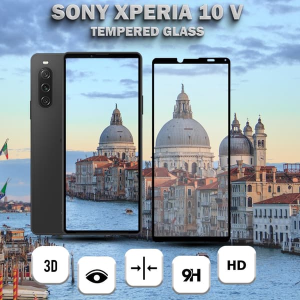 Sony Xperia 10 V - Härdat Glas 9H - Super Kvalitet 3D Skärmskydd