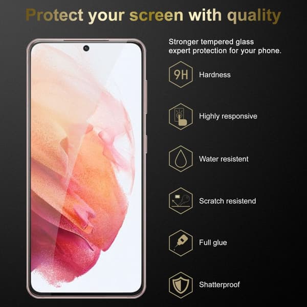 3x Skjermbeskytter Skärmskyddtil til Samsung Galaxy S22 Herdet Skjermglass