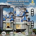 Miniatyrbild 1 av 5: 2-Pack Motorola Moto G50 Skärmskydd & 2-Pack linsskydd - Härdat Glas 9H - Super kvalitet 3D