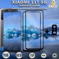 Miniatyrbild 1 av 5: 2-Pack Xiaomi 11T 5G Skärmskydd & 1-Pack linsskydd - Härdat Glas 9H - Super kvalitet 3D