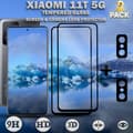 Miniatyrbild 1 av 5: 2-Pack Xiaomi 11T 5G Skärmskydd & 2-Pack linsskydd - Härdat Glas 9H - Super kvalitet 3D