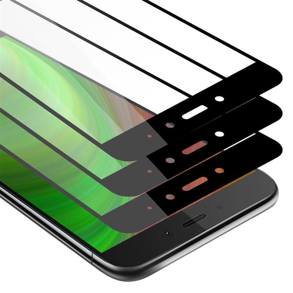 Xiaomi RedMi NOTE 4 3x Skyddsglas Skärmskydd Skyddsfilm Härdat (Tempered)-glas för skydd Full Cover TRANSPARENT med SVART