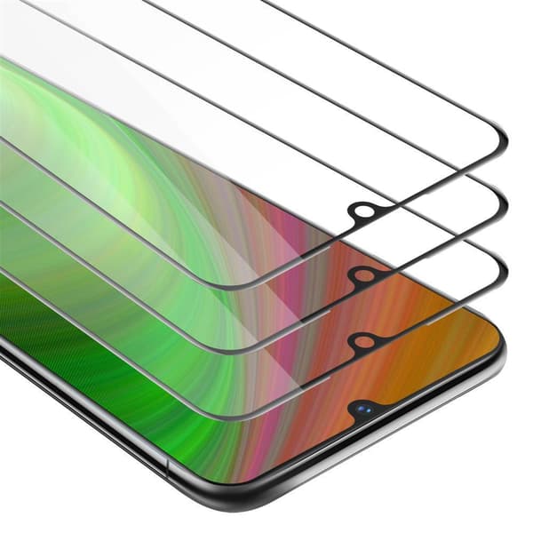 Vivo V11 / V11 PRO 3x Skyddsglas Skärmskydd Skyddsfilm Härdat (Tempered)-glas för skydd Full Cover TRANSPARENT med SVART