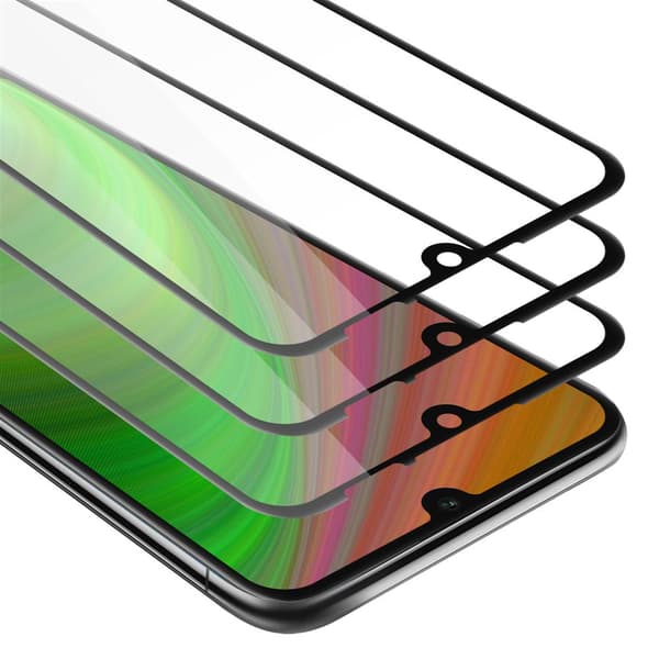 3x Skjermbeskytter Skärmskyddtil til Honor 8A Herdet Skjermglass Full Skjerm TRANSPARENT med SVART
