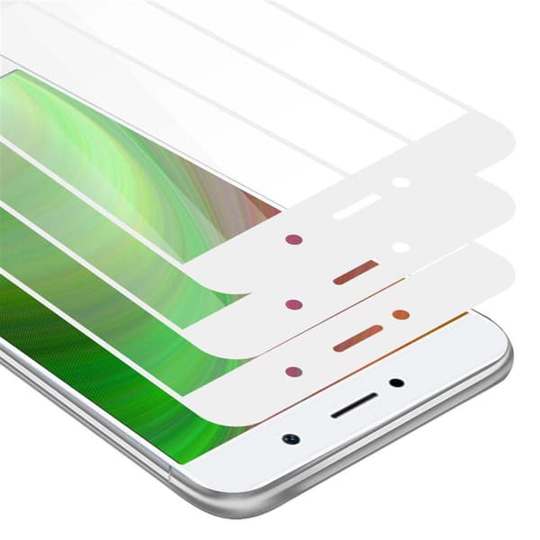 3x Huawei Enjoy 7 PLUS Suojakalvo Karkaistu lasi / Suojalasi näytönsuoja 3-pack näyttölasia 9H kovuudella ja 3D Touchin kanssa fullscreen LÄPINÄVÄ, VALKOINEN