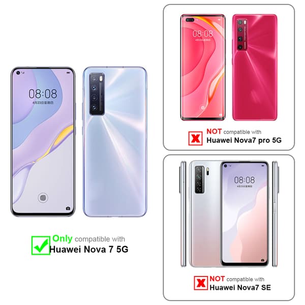 3x Huawei NOVA 7 5G Karkaistu lasi / Suojalasi näytönsuoja Suojakalvo 9H kovuudella ja 3D Touch -yhteensopivuudella