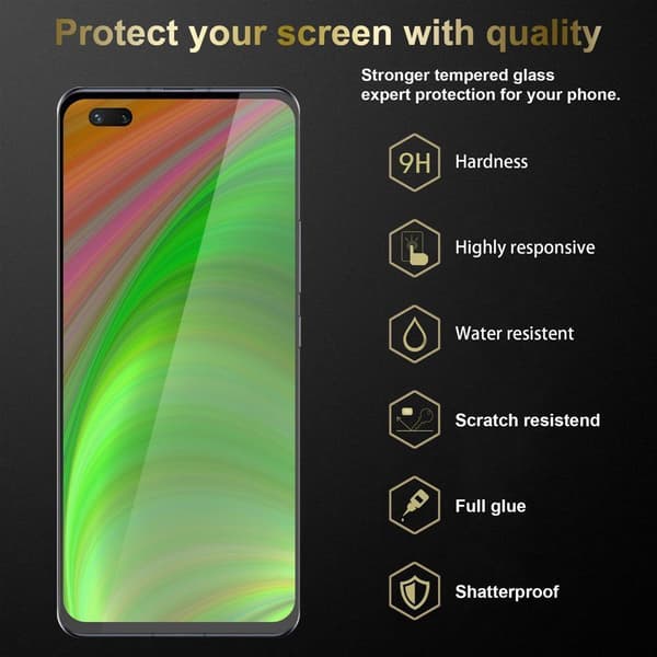 3x Skjermbeskytter Skärmskyddtil til Huawei NOVA 7 PRO 5G Herdet Skjermglass Full Skjerm