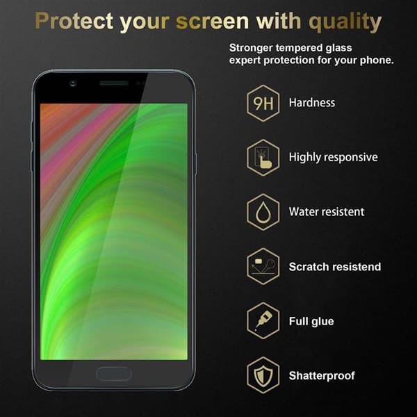 3x Samsung Galaxy J3 2018 Suojakalvo Karkaistu lasi / Suojalasi näytönsuoja 3-pack näyttölasia 9H kovuudella ja 3D Touchin kanssa fullscreen