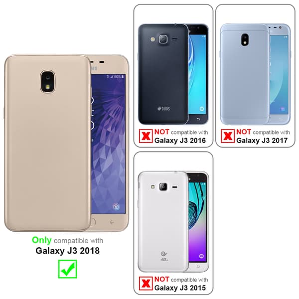 3x Samsung Galaxy J3 2018 Suojakalvo Karkaistu lasi / Suojalasi näytönsuoja 3-pack näyttölasia 9H kovuudella ja 3D Touchin kanssa fullscreen