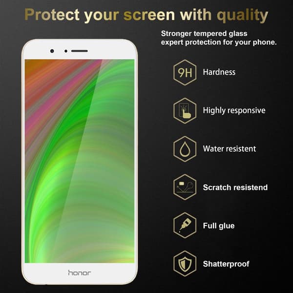 3x Honor V9 Suojakalvo Karkaistu lasi / Suojalasi näytönsuoja 3-pack näyttölasia 9H kovuudella ja 3D Touchin kanssa fullscreen
