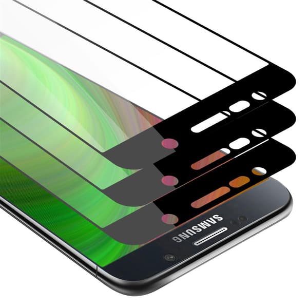 3x Skjermbeskytter Skärmskyddtil til Samsung Galaxy NOTE 5 Herdet Skjermglass Full Skjerm TRANSPARENT med SVART