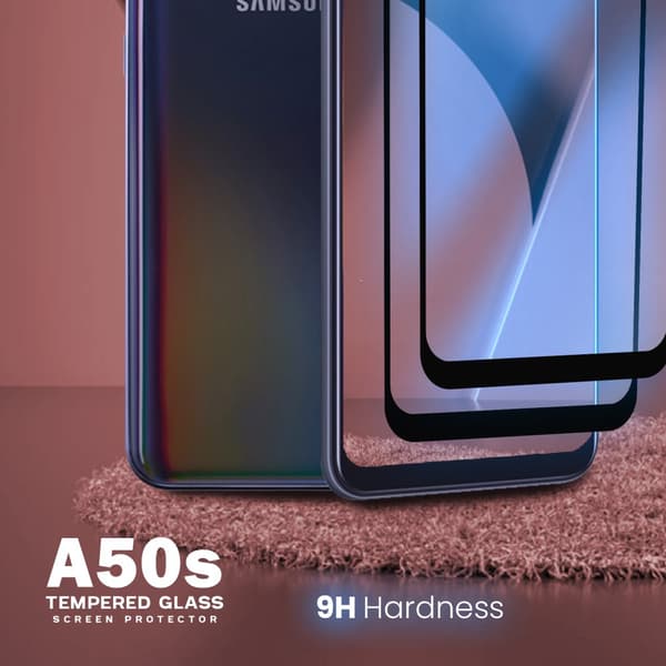 2-Pack Samsung Galaxy A50s - Härdat Glas 9H - Super kvalitet 3D Skärmskydd