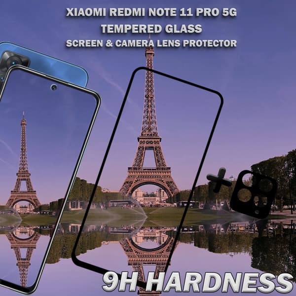 1-Pack Xiaomi Redmi Note 11 Pro (5G) Skärmskydd & 1-Pack linsskydd - Härdat Glas 9H - Super kvalitet 3D