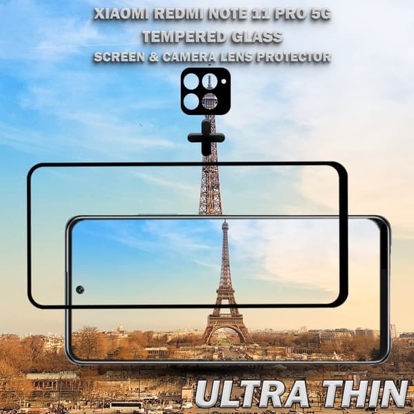 1-Pack Xiaomi Redmi Note 11 Pro (5G) Skärmskydd & 1-Pack linsskydd - Härdat Glas 9H - Super kvalitet 3D