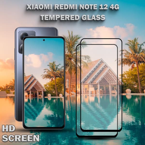 2-Pack Xiaomi Redmi Note 12 (4G) - Härdat Glas 9H-Super kvalitet 3D Skärmskydd