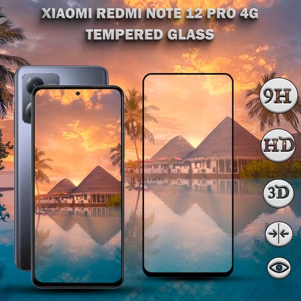 Xiaomi Redmi Note 12 Pro (4G) - Härdat Glas 9H-Super kvalitet 3D Skärmskydd