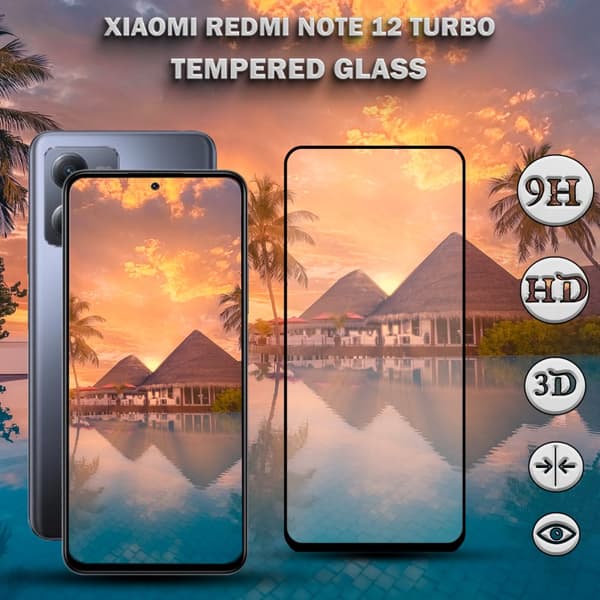 Xiaomi Redmi Note 12 Turbo - Härdat Glas 9H-Super kvalitet 3D Skärmskydd