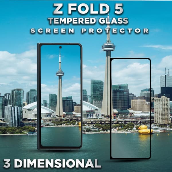 Samsung Galaxy Z FOLD 5 - Härdat Glas 9H-Super Kvalitet 3D Skärmskydd