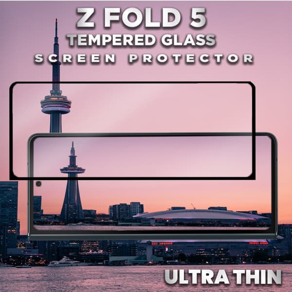 Samsung Galaxy Z FOLD 5 - Härdat Glas 9H-Super Kvalitet 3D Skärmskydd