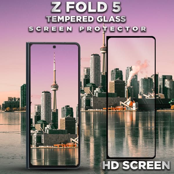 Samsung Galaxy Z FOLD 5 - Härdat Glas 9H-Super Kvalitet 3D Skärmskydd