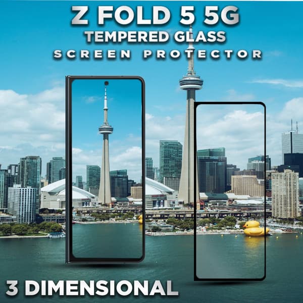 Samsung Galaxy Z FOLD 5 (5G) - Härdat Glas 9H-Super Kvalitet 3D Skärmskydd