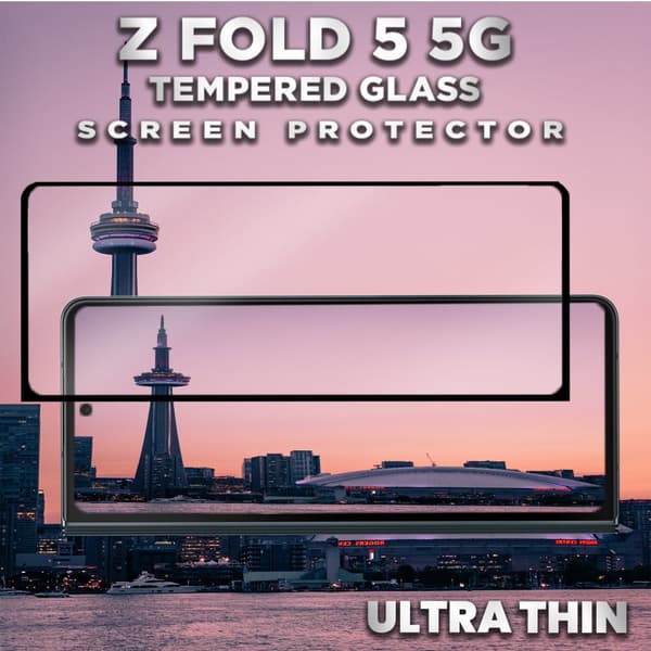 Samsung Galaxy Z FOLD 5 (5G) - Härdat Glas 9H-Super Kvalitet 3D Skärmskydd