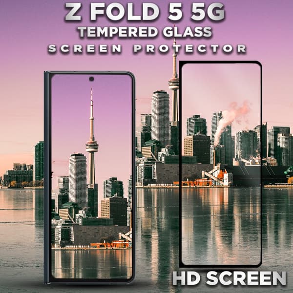 Samsung Galaxy Z FOLD 5 (5G) - Härdat Glas 9H-Super Kvalitet 3D Skärmskydd