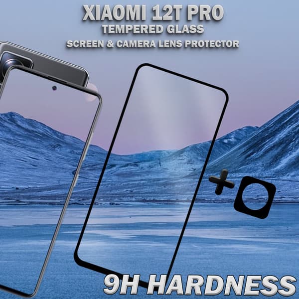 1-Pack Xiaomi 12T Pro Skärmskydd & 1-Pack linsskydd - Härdat Glas 9H - Super kvalitet 3D