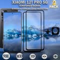 Miniatyrbild 1 av 5: 2-Pack Xiaomi 12T Pro (5G) Skärmskydd & 1-Pack linsskydd - Härdat Glas 9H - Super kvalitet 3D