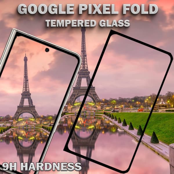 Google Pixel Fold - Härdat Glas 9H - Super kvalitet 3D Skärmskydd
