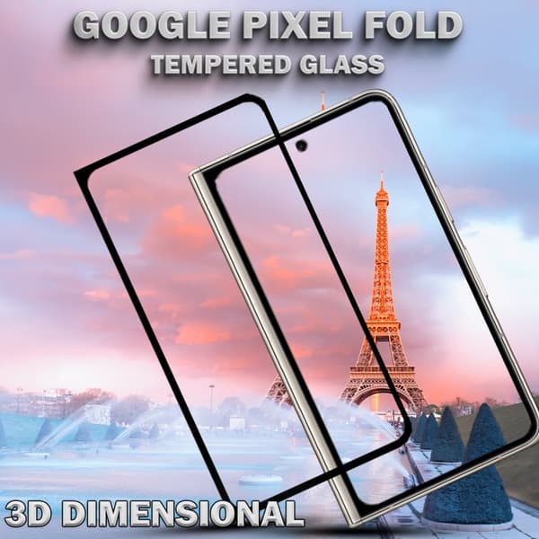 Google Pixel Fold - Härdat Glas 9H - Super kvalitet 3D Skärmskydd