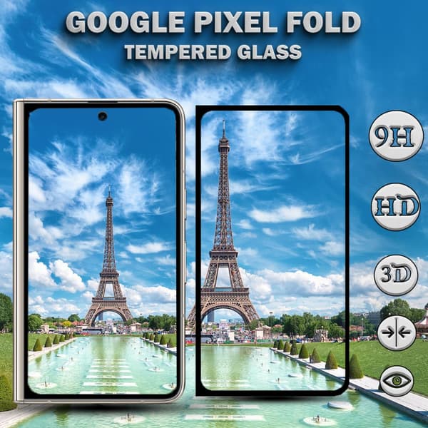 Google Pixel Fold - Härdat Glas 9H - Super kvalitet 3D Skärmskydd