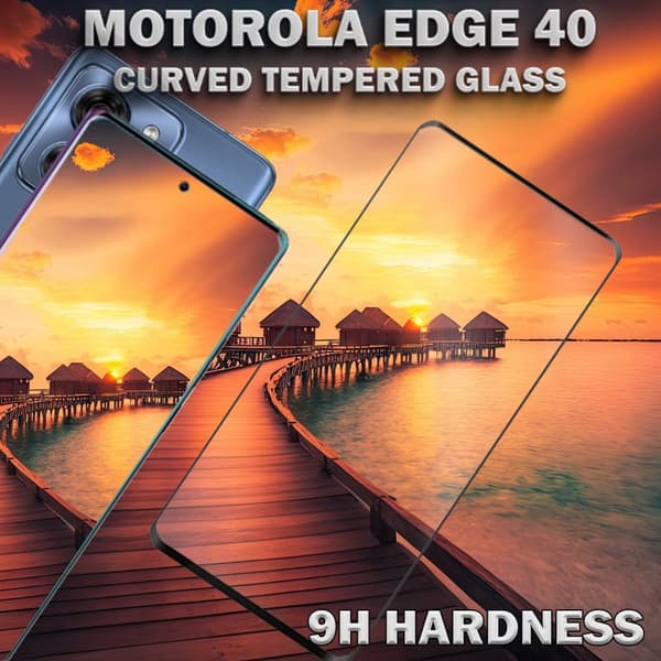 Motorola Edge 40 - Härdat Glas 9H -Super kvalitet 3D Skärmskydd