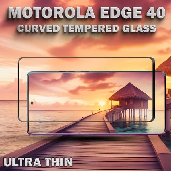 Motorola Edge 40 - Härdat Glas 9H -Super kvalitet 3D Skärmskydd