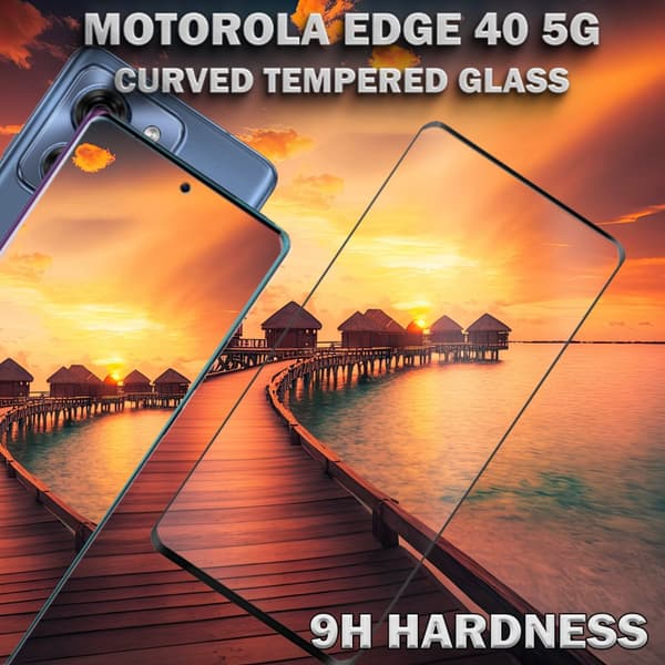 Motorola Edge 40 (5G) - Härdat Glas 9H -Super kvalitet 3D Skärmskydd