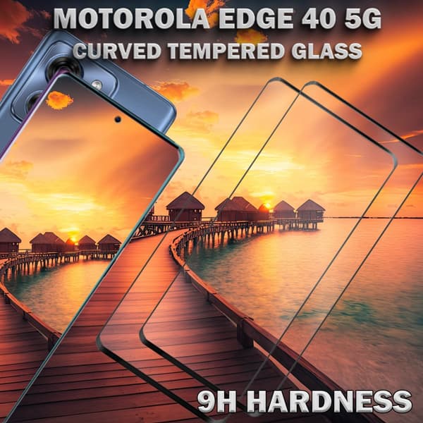 2-Pack Motorola Edge 40 (5G) - Härdat Glas 9H -Super kvalitet 3D Skärmskydd