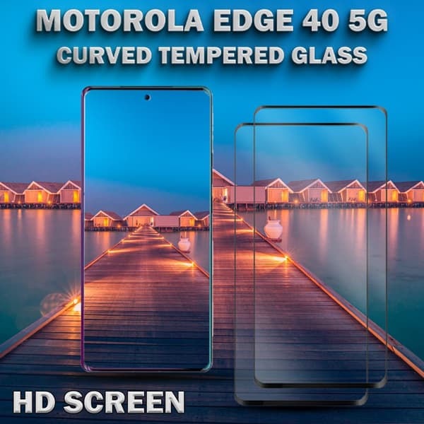 2-Pack Motorola Edge 40 (5G) - Härdat Glas 9H -Super kvalitet 3D Skärmskydd