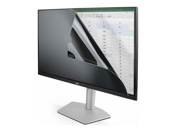 StarTech.com Monitor Privacy Screen for 24 inch PC Display, Computer Screen Security Filter, Blue Light Reducing Screen Protector Film, 16:10 Widescr Gjennomsiktig, Sort