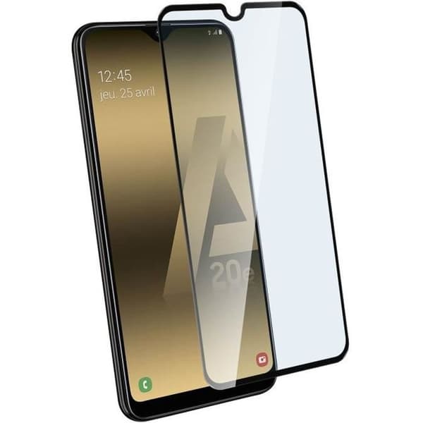 Skyddsfilm - AVIZAR - Galaxy A20e - 9H härdat glas - Fasade kanter - Fullständigt skydd