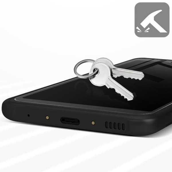 Skyddsglas - 4SMARTS - Samsung Galaxy Xcover 5 - Härdat Glas 9H - Ultra-Tunt 0.33mm - Böjda Kanter