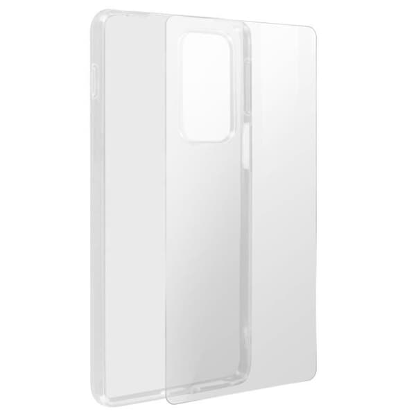 Skyddsskal - AVIZAR - Motorola Edge 20 Pro - Mjukt silikon - Härdat glas 9H - Transparent